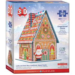 Gingerbread House 302 Piece 3D Jigsaw Puzzle Eurographics (ONLINE ORDER ONLY)