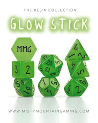 PRE-ORDER || Glow Stick Resin Dice Set