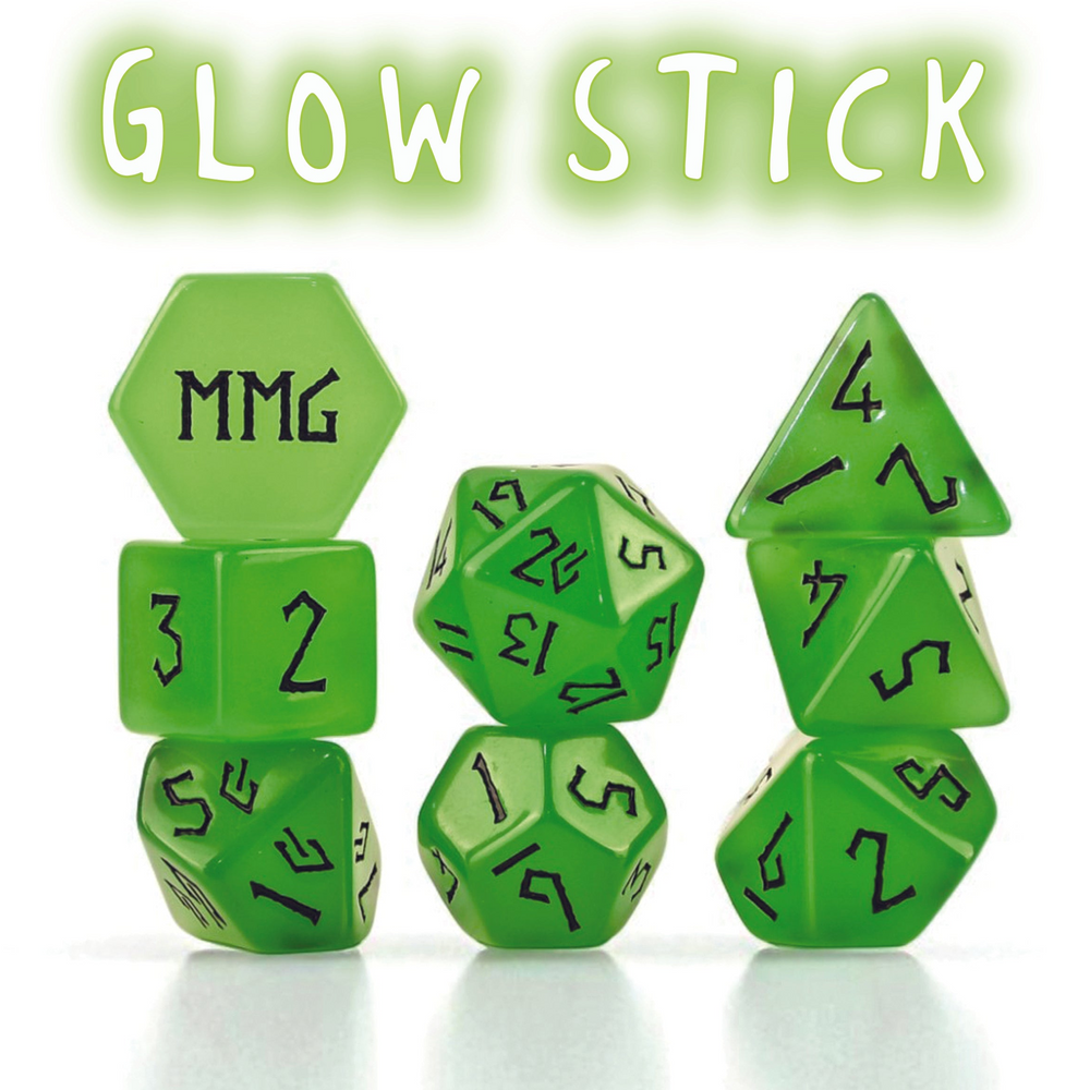 PRE-ORDER || Glow Stick Resin Dice Set