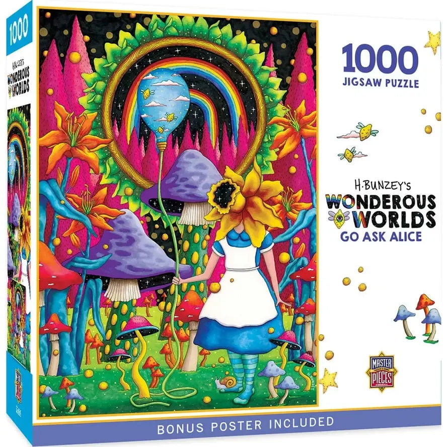 Go Ask Alice Wonderous Worlds 1000 Piece Jigsaw Puzzle MasterPieces (ONLINE ORDER ONLY)