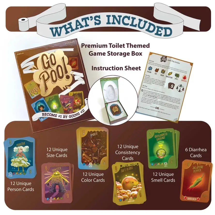 Go Poo! - Become #1 by Going #2 Card Game -Paper House (ONLINE ORDER ONLY)