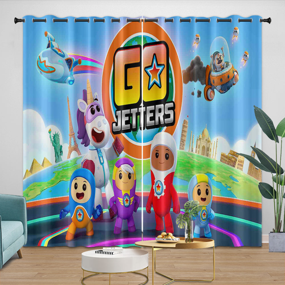 Go Jetters Curtains Pattern Blackout Window Drapes (ONLINE ORDER ONLY)