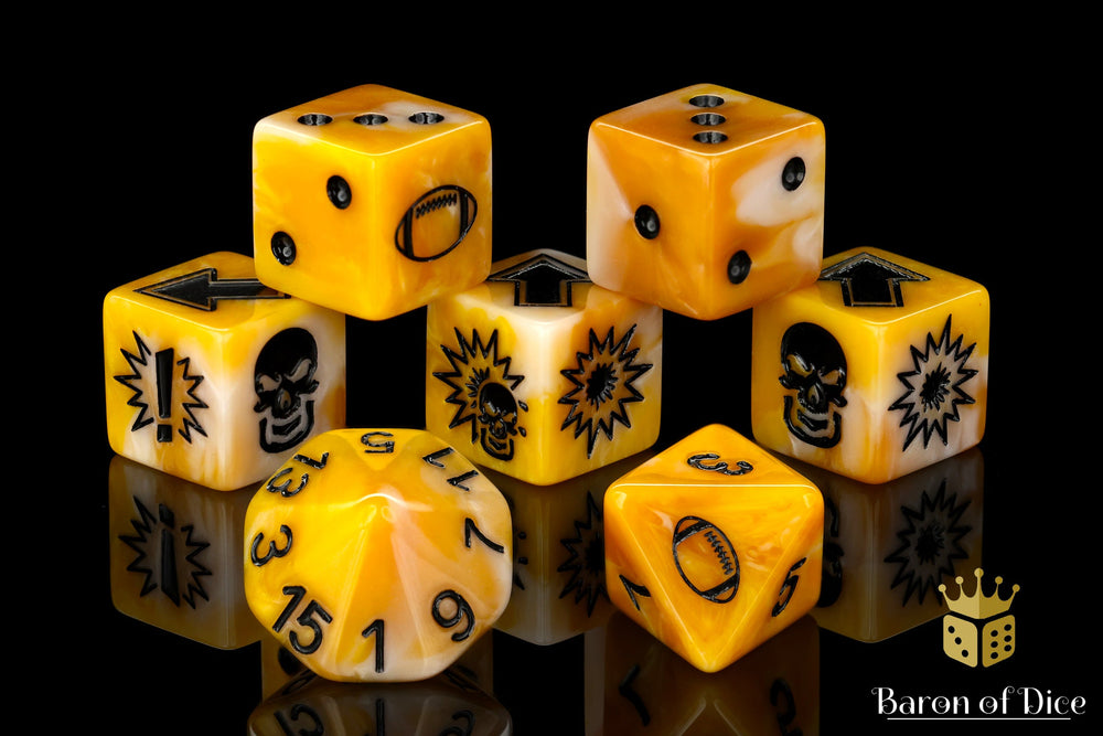 Go for Gold - Bloody Football Dice (Set of 7) (ONLINE ORDER ONLY)