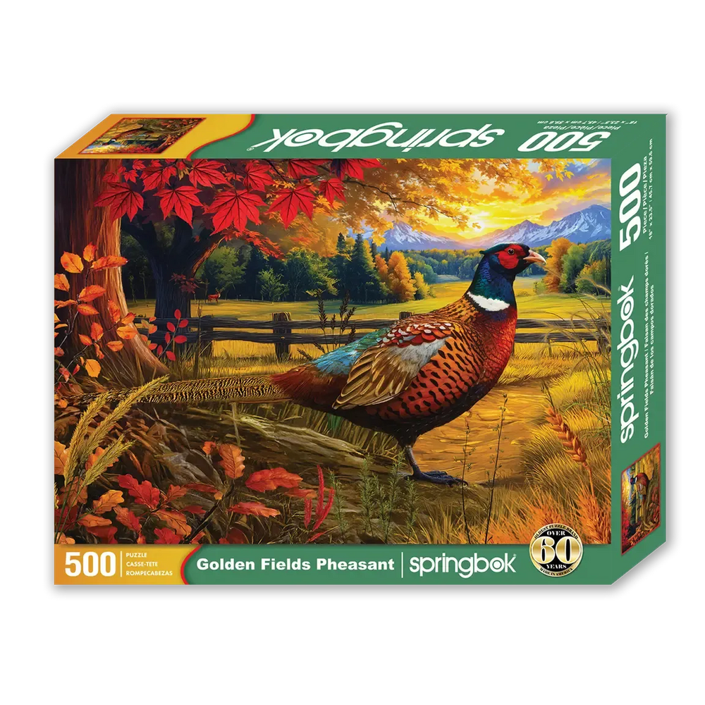 Golden Fields Pheasant 500 Piece Jigsaw Puzzle Springbok (ONLINE ORDER ONLY)