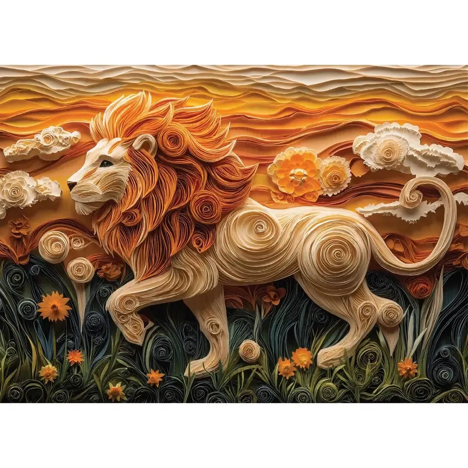 Golden Lion 1000 Piece Jigsaw Puzzle Final Piece (ONLINE ORDER ONLY)
