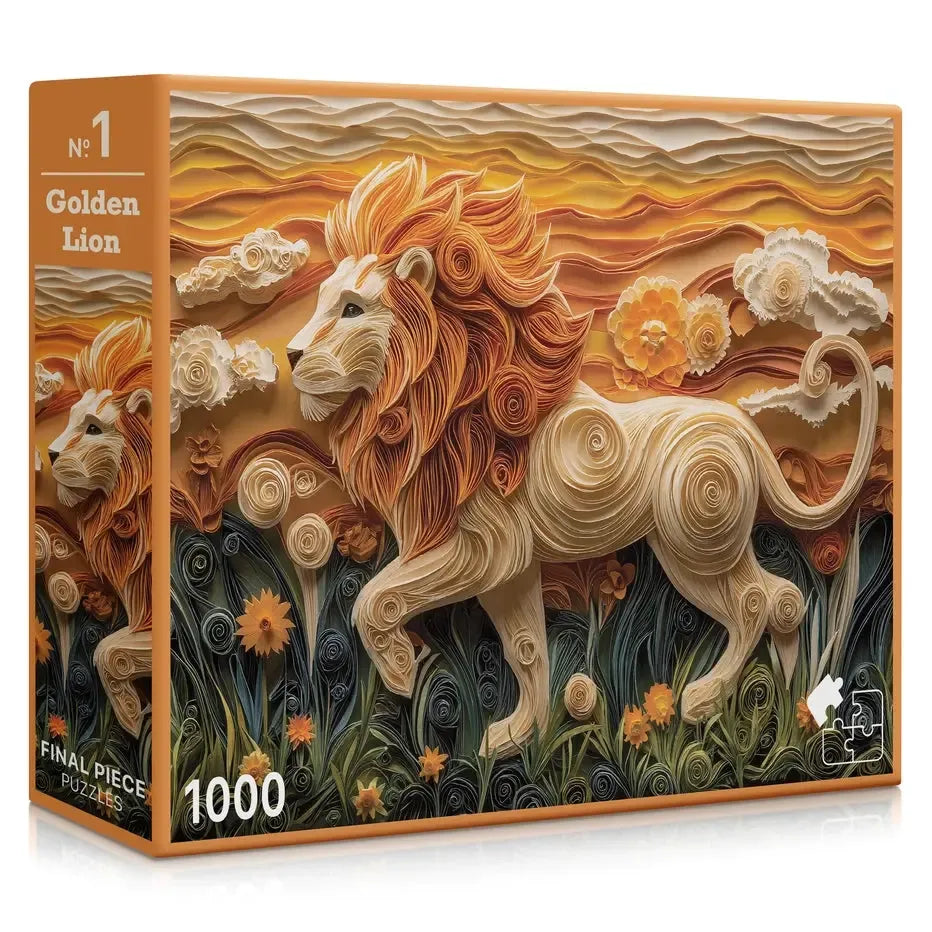 Golden Lion 1000 Piece Jigsaw Puzzle Final Piece (ONLINE ORDER ONLY)