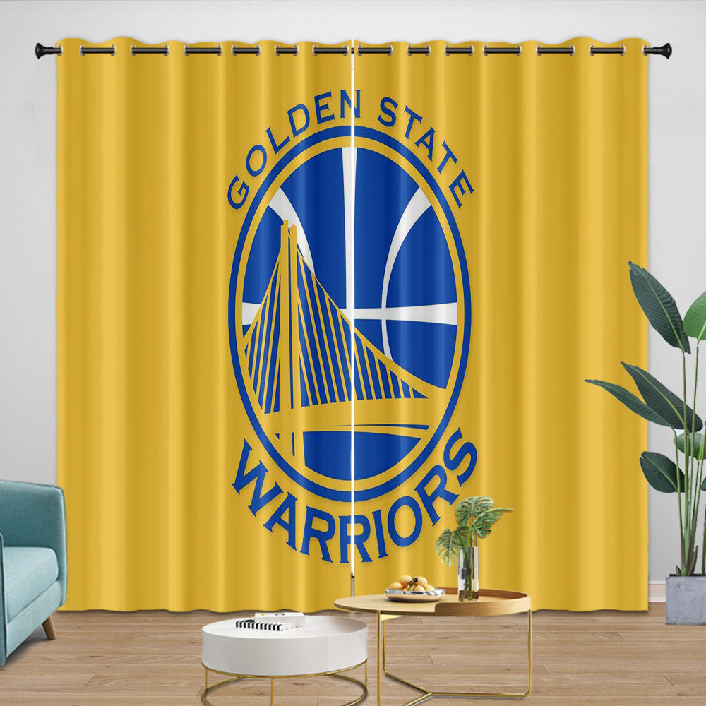 Golden State Warriors Curtains Blackout Window Drapes Room Decoration (Online Order Only)