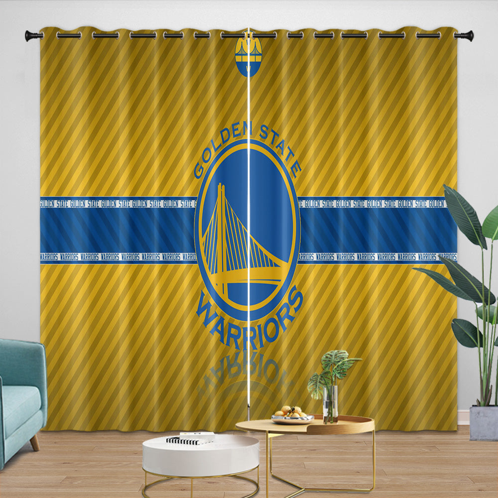 Golden State Warriors Curtains Blackout Window Drapes Room Decoration (Online Order Only)