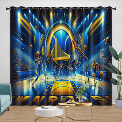 Golden State Warriors Curtains Blackout Window Drapes Room Decoration (Online Order Only)