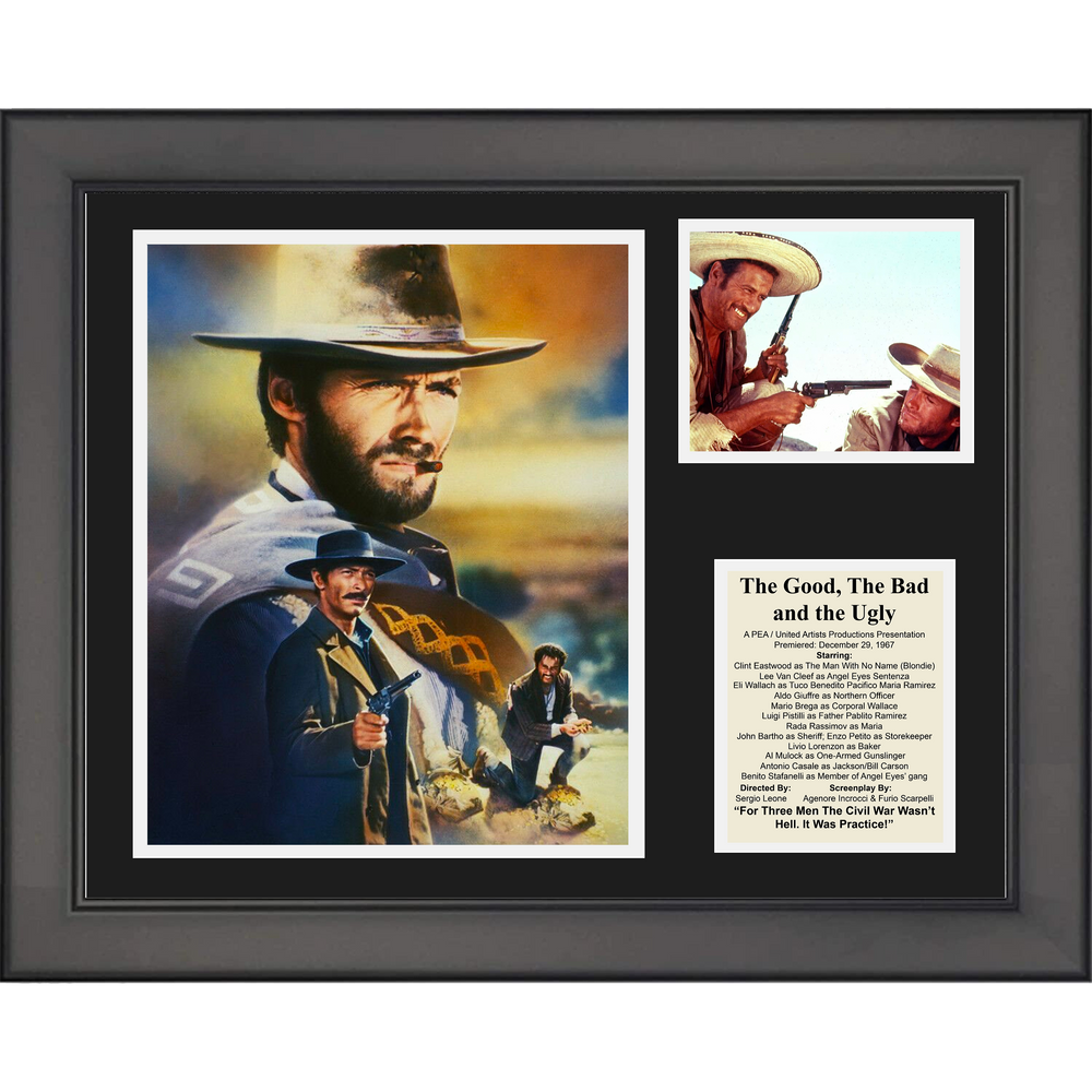 Framed The Good, The Bad and The Ugly Movie 11"x14" Three Photo Collage (ONLINE ORDER ONLY)