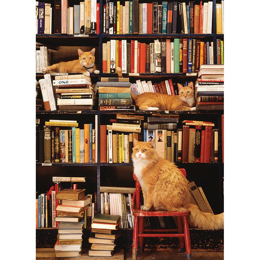 Gotham Bookstore Cats 500 Piece Jigsaw Puzzle Cobble Hill (ONLINE ORDER ONLY)