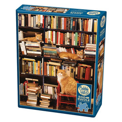 Gotham Bookstore Cats 500 Piece Jigsaw Puzzle Cobble Hill (ONLINE ORDER ONLY)