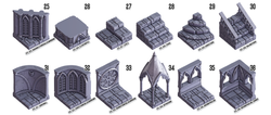 3D Printed Cast n Play Death x Tiles Complete Gothic Set 28mm 32mm D&D (Online Only)