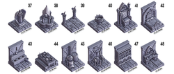 3D Printed Cast n Play Death x Tiles Complete Gothic Set 28mm 32mm D&D (Online Only)