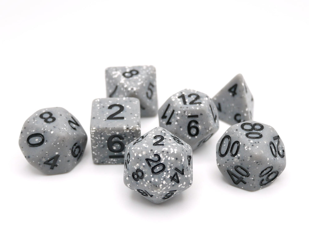 Granite Malphite - 7 Piece DnD Dice Set | Acrylic RPG Gaming Dice (ONLINE ORDER ONLY)