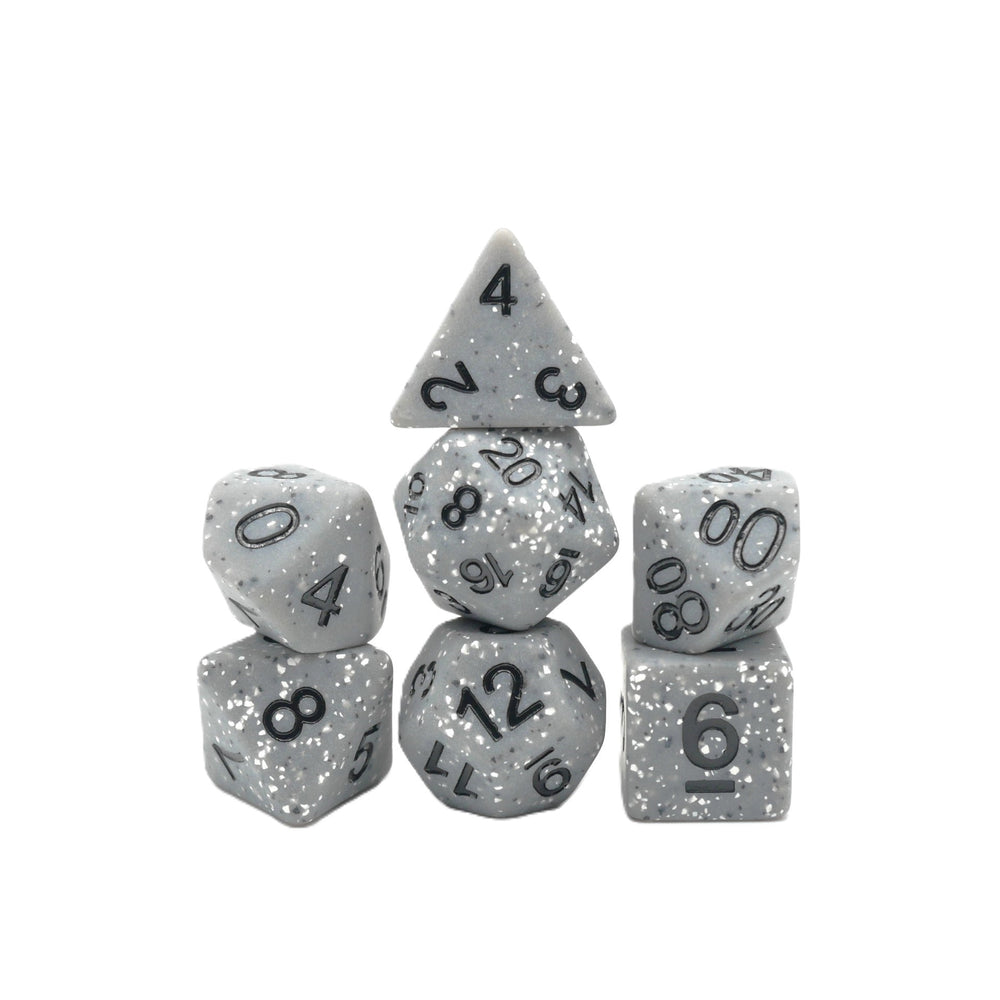 Granite Malphite - 7 Piece DnD Dice Set | Acrylic RPG Gaming Dice (ONLINE ORDER ONLY)