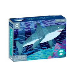 Great White Shark 48 Piece Mini Jigsaw Puzzle Mudpuppy (ONLINE ORDER ONLY)