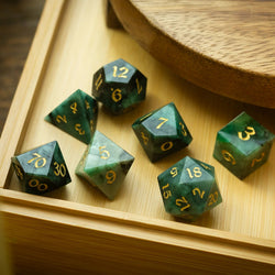 Green Emerald Gemstone DND Dice Set (ONLINE ORDER ONLY)