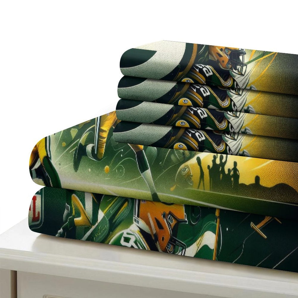 Green Bay Packers Bedding Set Duvet Cover Without Filler (Online Order Only)