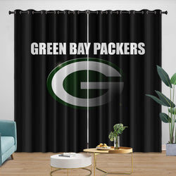 Green Bay Packers Curtains Blackout Window Drapes Room Decoration (Online Order Only)