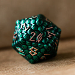 PRE-ORDER || Green Dragon's Egg Metal Dice Set