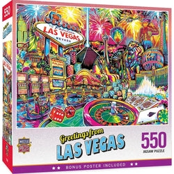 Greeting from Las Vegas 550 Piece Jigsaw Puzzle MasterPieces (ONLINE ORDER ONLY)