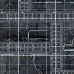 Sci-Fi Skirmish Premium - 24x24 with 3" Grid - Double Sided Neoprene Mat with Bag