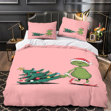 Grinch Duvet Cover Kids Room Bedding Set Without Filler (ONLINE ORDER ONLY)