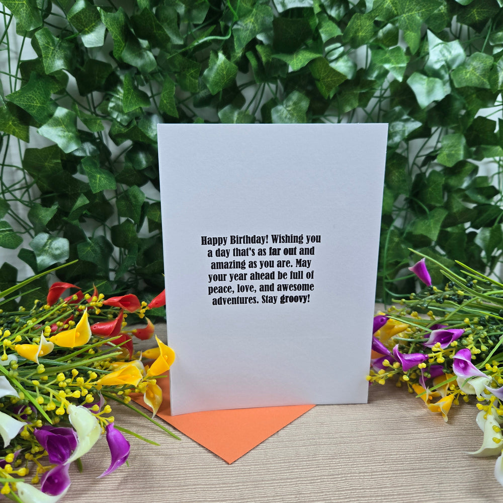Retro Hippy Sunshine Girl Birthday Card (ONLINE ORDER ONLY)
