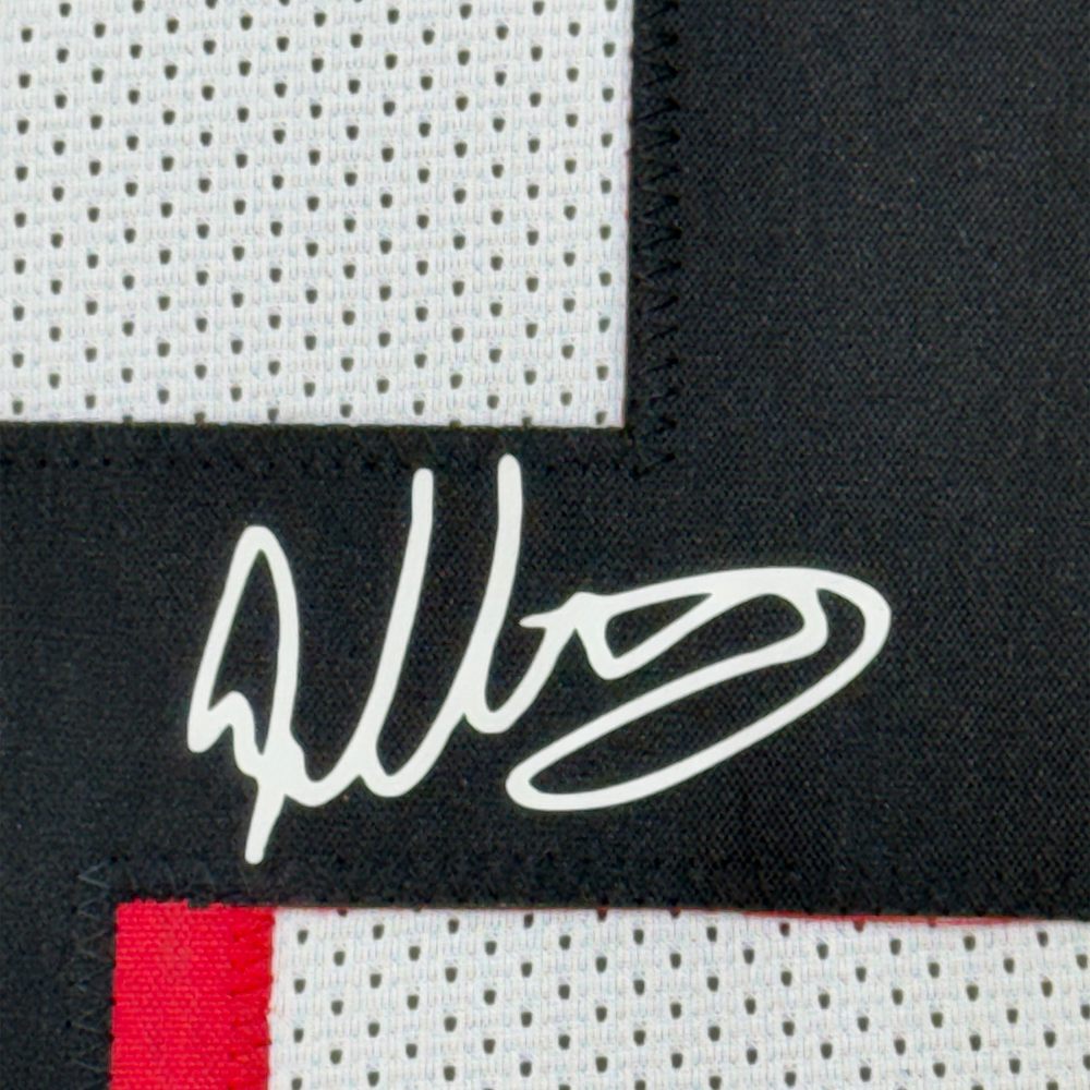 Framed Facsimile Autographed Todd Gurley II 35x39 Atlanta White Reprint Laser Auto Football Jersey (ONLINE ORDER ONLY)