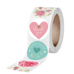 100-500pcs Love Shaped Label Sticker Scrapbooking Gift Packaging Seal Birthday Party Wedding Supply Stationery Sticker (Online Order Only)