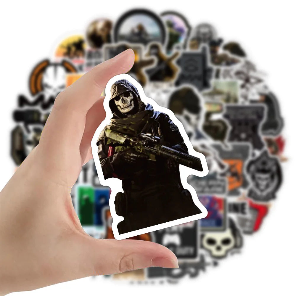 10/30/50PCS Cool Game COD Call of Duty Stickers Skateboard Guitar Car DIY Laptop Motorcycle Phone Bike Graffiti Sticker Kid Toy (ONLINE ORDER ONLY)