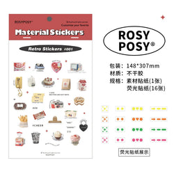 17Pcs Cute Animal Sticker ins DIY Decoration Ablum Diary Scrapbooking Journal Adhesive Sticker Stationery Art Crafts (ONLINE ORDER ONLY)