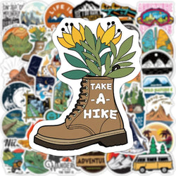 10/50/100PCS Camping Landscape Stickers Outdoor Adventure Climbing Travel Waterproof Sticker to DIY Suitcase Laptop Bicycle Toys (ONLINE ORDER ONLY)