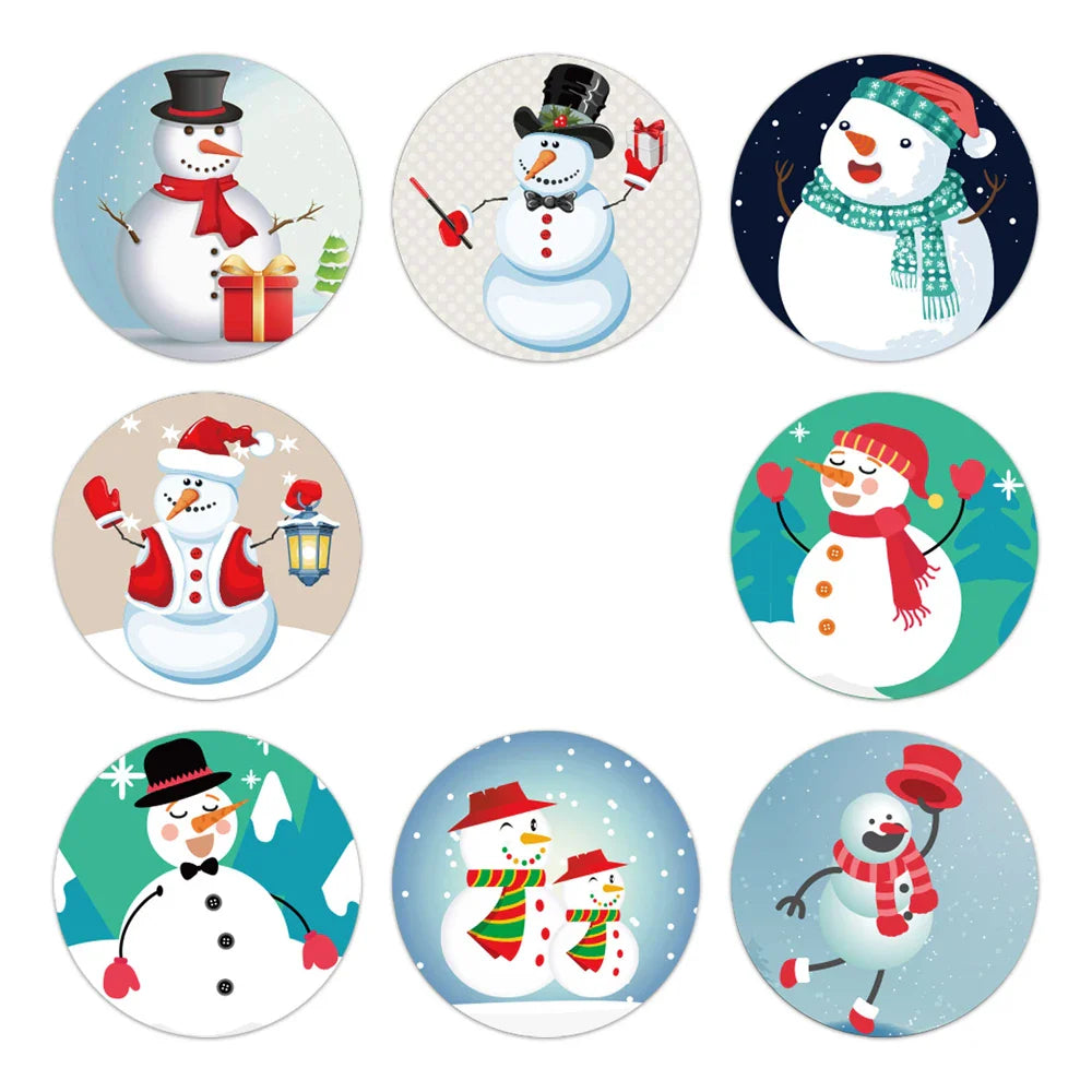 100-500PCS Merry Christmas Santa Claus Sticker Decor DIY Wrapping Gift Decoration Xmas Kids Thank You Seal Label 1inch (Online Order Only)