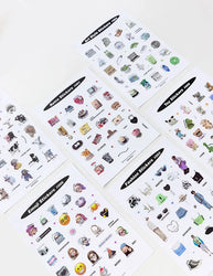 17Pcs Cute Animal Sticker ins DIY Decoration Ablum Diary Scrapbooking Journal Adhesive Sticker Stationery Art Crafts (ONLINE ORDER ONLY)