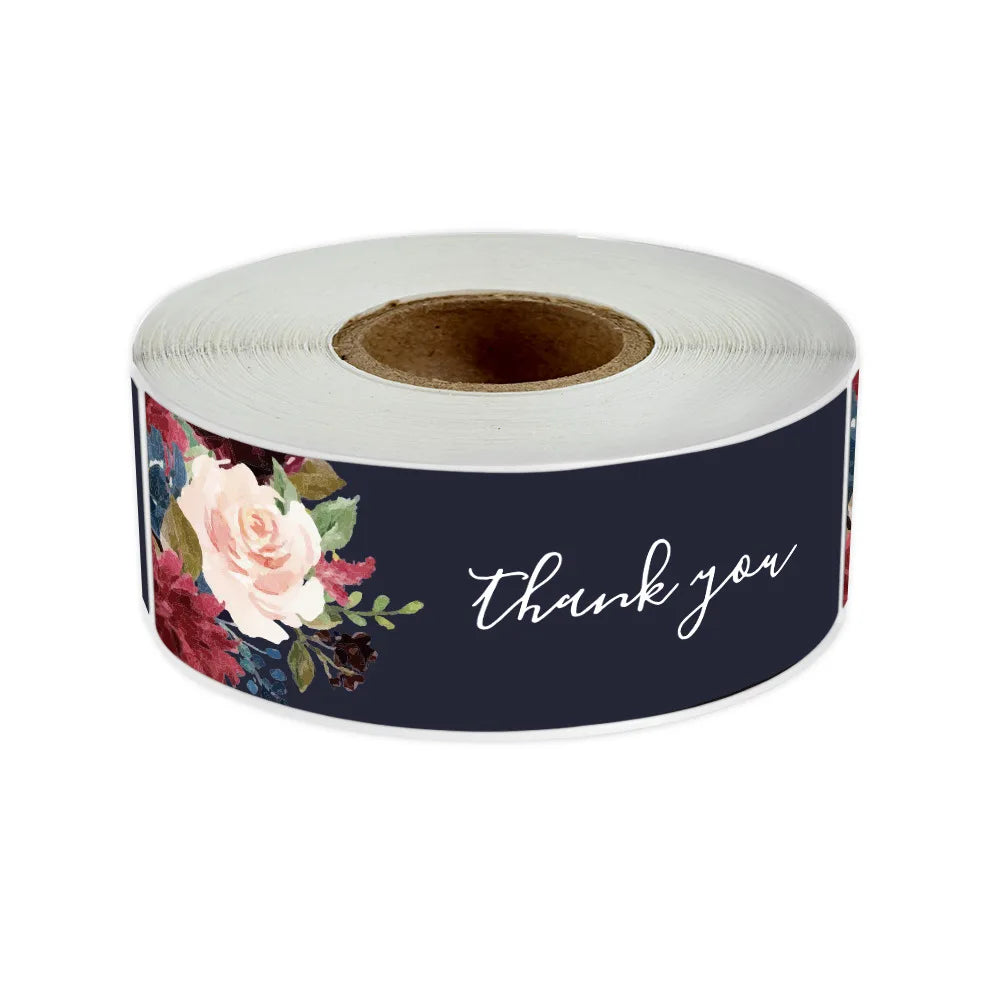 120pcs/roll Merry Christmas Stickers Cute Santa Claus Xmas Tree Thank You Labels For Gift Box Present Sealing Package Decoration (Online Order Only)