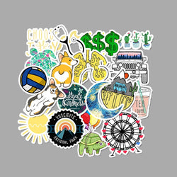 35/50/75PCS Cartoon Simple VSCO Girls Kawaii Stickers For Chidren Toy Waterproof Sticker to DIY Laptop Bicycle Helmet Car Decals (Online Order Only)
