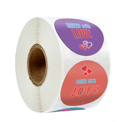 100-500pcs Love Shaped Label Sticker Scrapbooking Gift Packaging Seal Birthday Party Wedding Supply Stationery Sticker (Online Order Only)