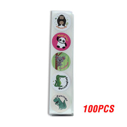 100-500pcs Spanish Reward Stickers Encouragement Sticker Roll For Kids Motivational Stickers With Cute Animals For Students (ONLINE ORDER ONLY)