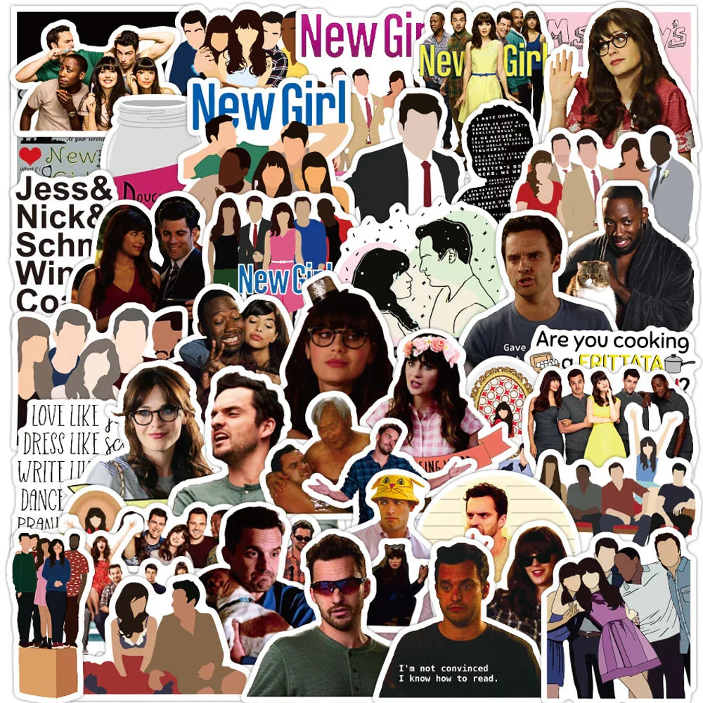 New Girl Stickers Pack: Laptop, Guitar, Luggage, Fridge, Skateboard, Waterproof, Cool Decals, Kids Toys (ONLINE ORDER ONLY)