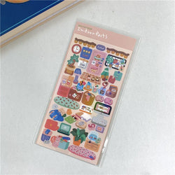 Ins Cute Landscape Stickers Outdoor Indoor Bear Waterproof Stickers Idol Card Hand Account Decoration Stickers Stationery (ONLINE ORDER ONLY)