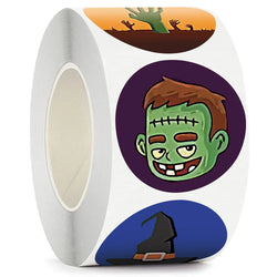 100-500pcs Halloween Pumpkin Ghost Sticker Packaging Sealing Label Sticker 1inch Gift Stickers Labels Horror Creation Decoration (Online Order Only)