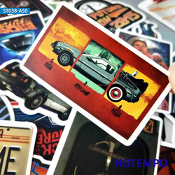50pcs Classic Movie Back To The Future Stickers for Mobile Phone Laptop Luggage Case Skateboard Bike Helmet Style Decal Stickers (Online Order Only)