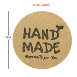 100-500pcs Brown Round HANDMADE Stickers Seal Labels Especially For You Labels Stickers Scrapbooking And Stationery Roll Sticker (Online Order Only)