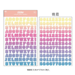 2 sheets Ins Kawaii Alphabet Letter Number Stickers Scrapbooking Decorative Sticker DIY Diary Album Stick Label Stationery (ONLINE ORDER ONLY)