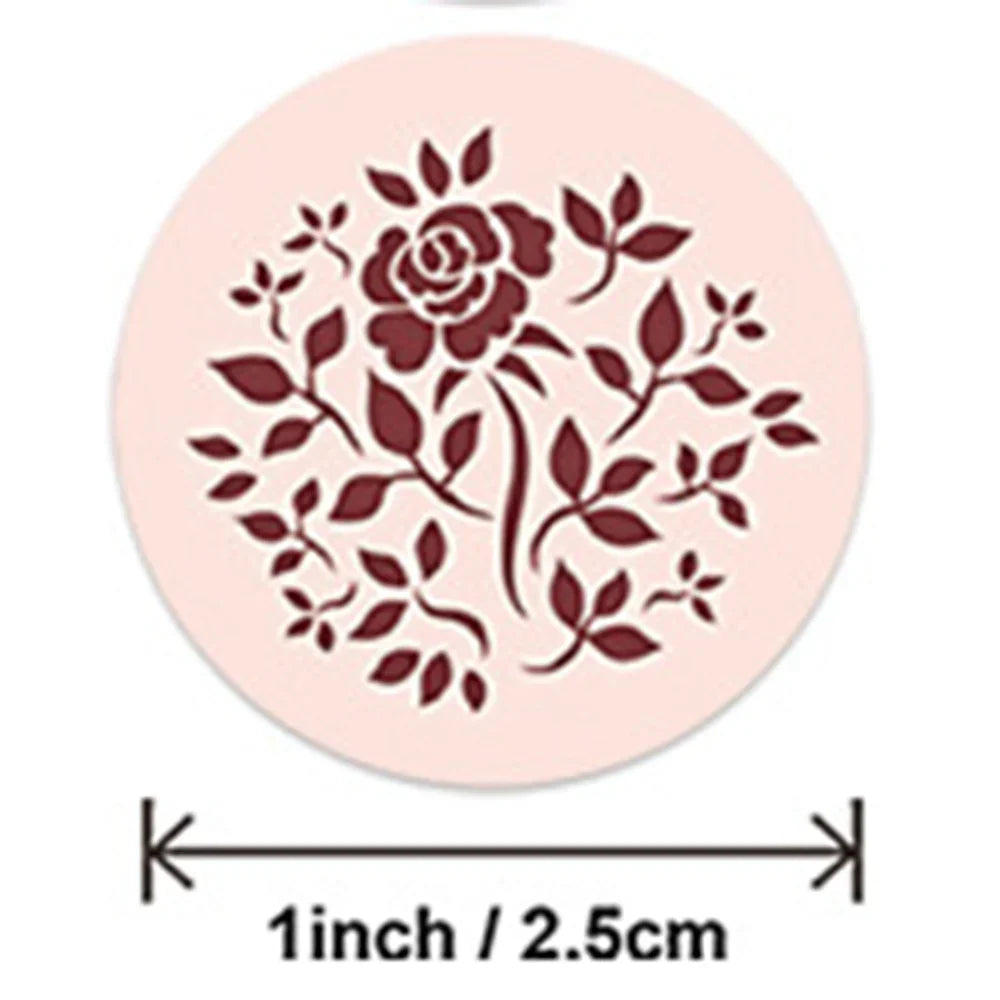 100-500pcs Envelope Seal Labels with 8 Flower Patterns Stickers Self Adhesive Sticker Labels for Party Decor,Birthday,Wedding (ONLINE ORDER ONLY)