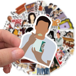 10/50/100pcs Friends TV Show Letter Anime Vintage Paster Gift Toy Funny Decal Scrapbooking DIY Phone Laptop Stickers Gifts (ONLINE ORDER ONLY)