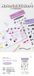 17Pcs Cute Animal Sticker ins DIY Decoration Ablum Diary Scrapbooking Journal Adhesive Sticker Stationery Art Crafts (ONLINE ORDER ONLY)