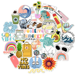 35/50/75PCS Cartoon Simple VSCO Girls Kawaii Stickers For Chidren Toy Waterproof Sticker to DIY Laptop Bicycle Helmet Car Decals (Online Order Only)